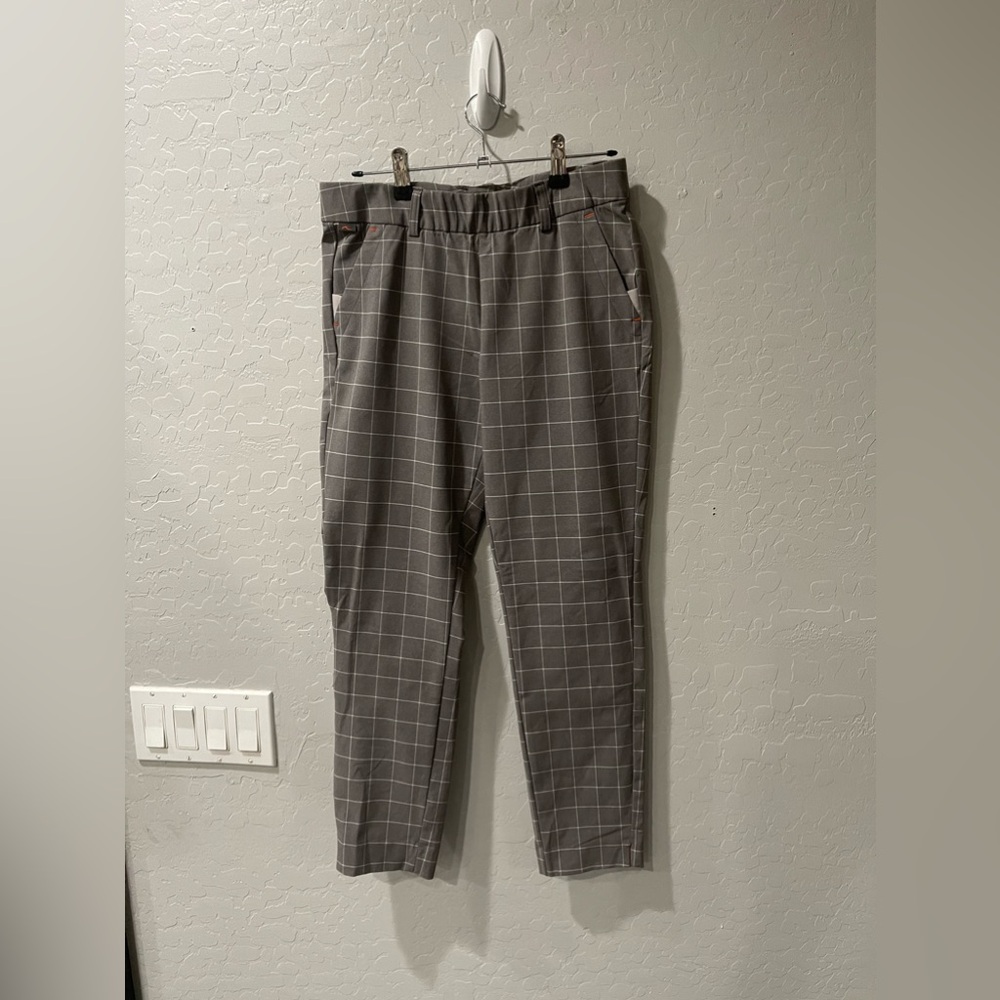 KJUS Slim Fit Women Gray Plaid‎ Golf Pants Size 38M/8